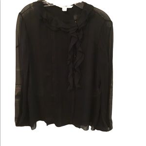 HOST PICK 💕Diane Von Furstenburg Black Silk Kelly Blouse